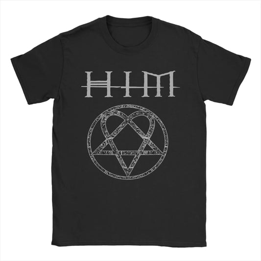 Harajuku T Shirt Him Band Ville Valo Omate Cotton T Shirts  Hippie Tshirt for Adult Summer Y2K Fun Casual Short Sleeve Clothing