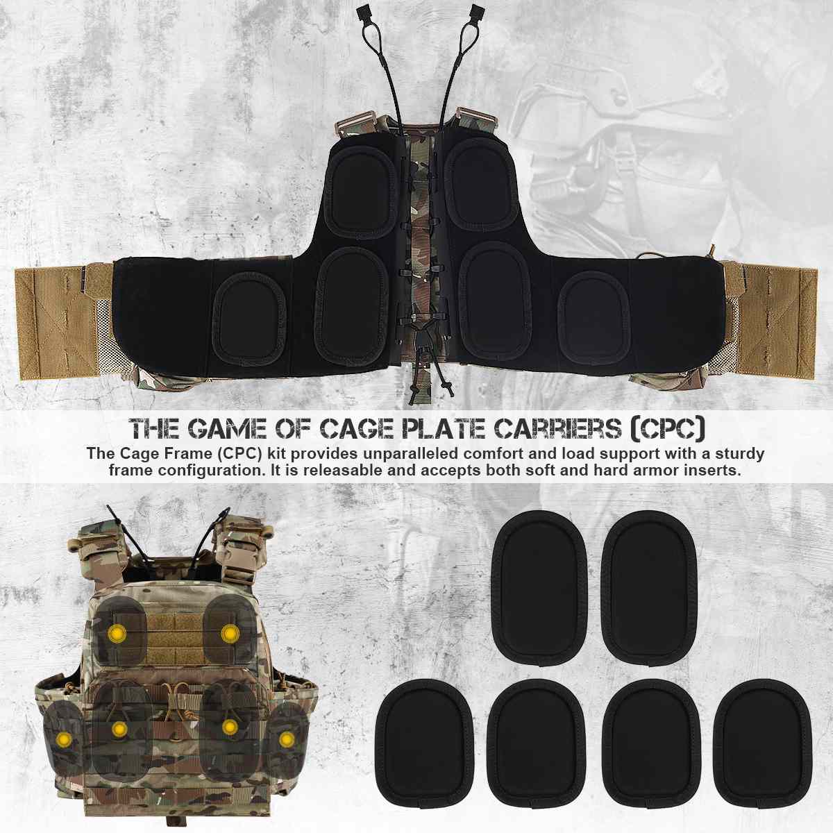 Votagoo Combat Tactical Vest CPC Military Plate Carrier Vest-4