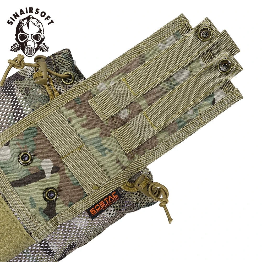 Collapsible MOLLE Dump Pouch for Empty Magazines Airsoft & Paintball Tactical Gear Folding Hunting Accessory - SINAIRSOFT