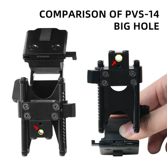 BOOIU New PVS14 Mount - Pre-Drilled Threads for Easy Install | Tactical, Airsoft & Paintball