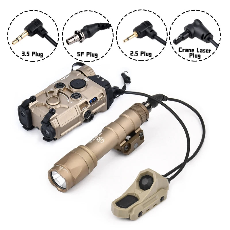 Tactical SF/2.5/3.5 Pressure Button Dual Function Remote Switch PEQ OGL NGAL DBAL M600 M300 Airsoft Scout Light Parts For 20MM