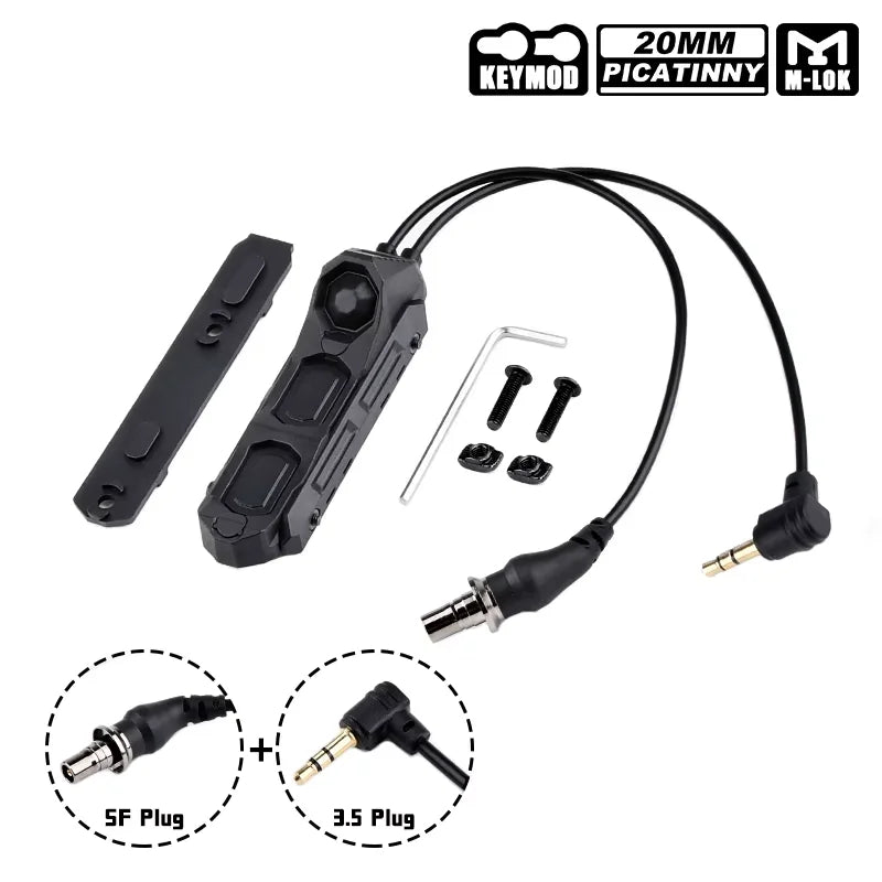 Tactical SF/2.5/3.5 Pressure Button Dual Function Remote Switch PEQ OGL NGAL DBAL M600 M300 Airsoft Scout Light Parts For 20MM