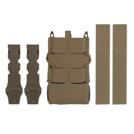 Tiger Magazine Pouch Full Size Quick Release 5.56/7.62MM M4 AK AR15 Single Mag Bag for Hunting Vest Airsoft Molle Waist Belt