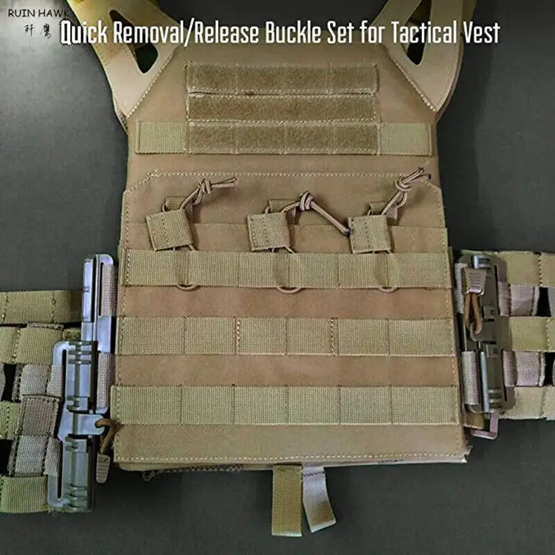 Military Airsoft Gear Tactical MOLLE Quick Removal Buckle Set Release System Kit CPC NCPC 6094 JPC Vest Paintball Accessories
