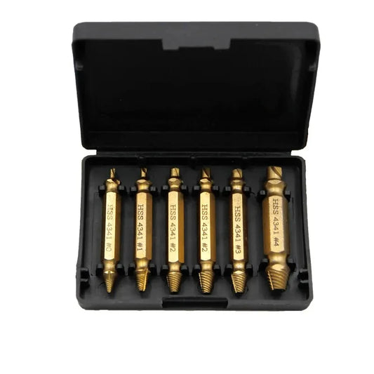 6PCS Damaged Screw Extractor,Double Head Screw Slide Tooth Removal,Great for Stripped, Broken, Stuck Screw