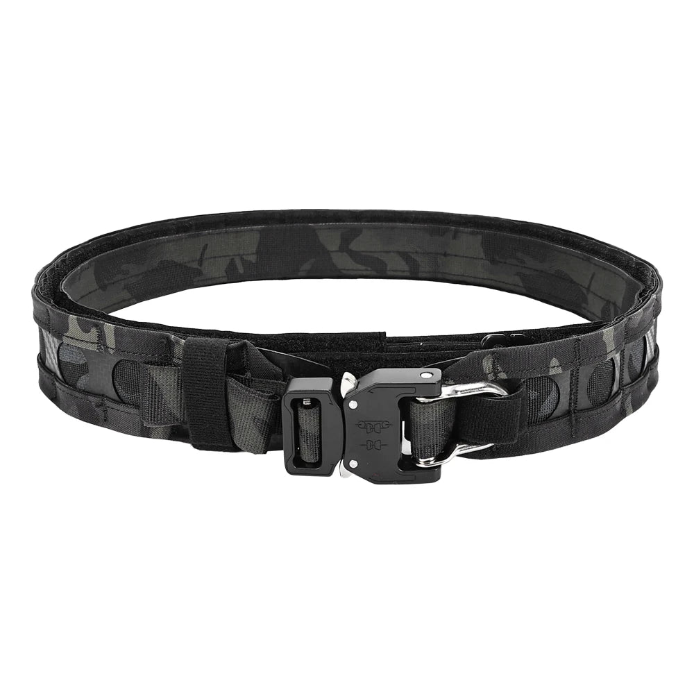 Tactical FC MOLLE Bison Belt D-Ring Buckle Hook Loop Lightweight Low Profile Training Waistband Airsoft Gear Hunting Accessories