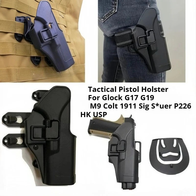 2025 New Tactical Vest Hanging Chest Gun Holster For Glock 17 19 Airsoft Belt Holster General Pistol
