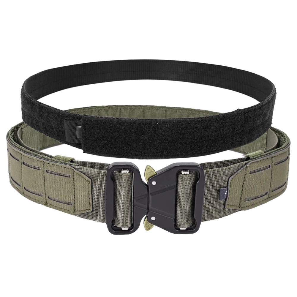 Tactical Quick Release Metal Buckle Belt for Men Laser MOLLE Multi-camo Belts Hunting Clothing Accessories 2 Inch Airsoft Gear