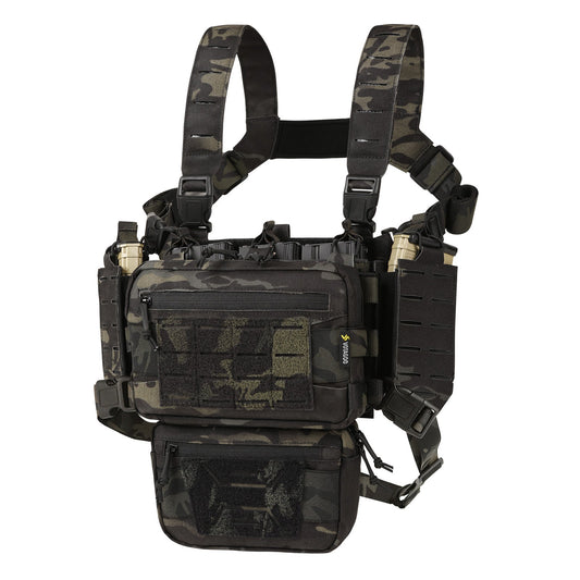 Votagoo Tactical Chest Rig,Molle Modular Micro Fight Chest Rigs Adjustable&Detachable with 5.56/7.62 Magazine Pouch-10