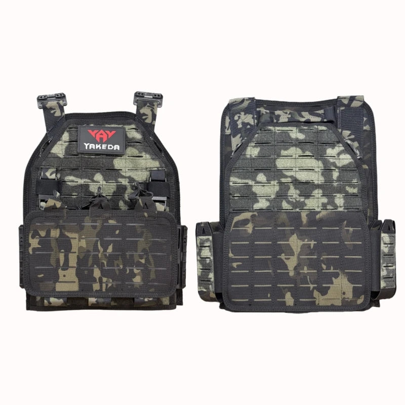 YAKEDA Tactical Vest 6094 - Durable Outdoor Hunting Vest with Molle Webbing, Adjustable Fit, Lightweight for Airsoft & Survival
