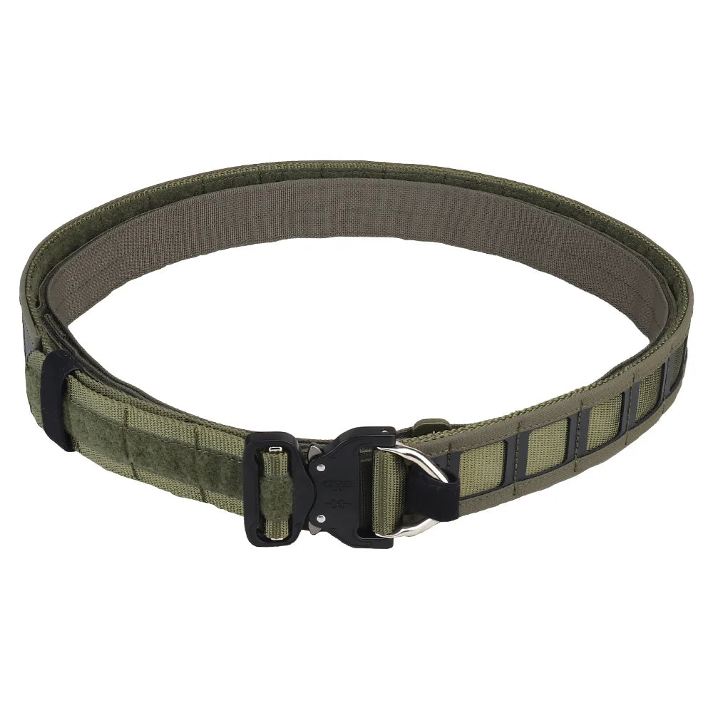 Tactical 3 Layer 1.5inch Combat Belt Quick Release Metal Buckle MOLLE Mens Belts Camo Airsoft Shooting Hunting Gear Accessories