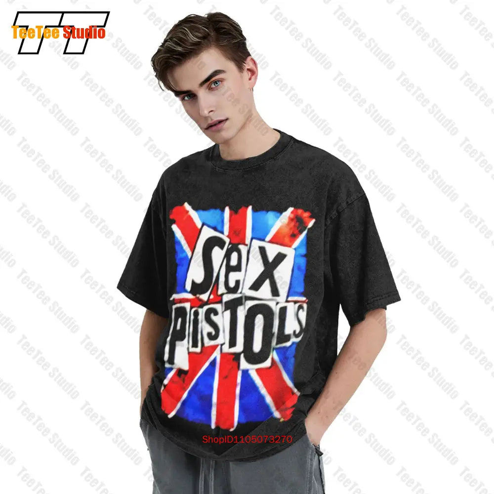 Sex Pistols Punk Rock Band Plus Size Oversized T-Shirt BZTA