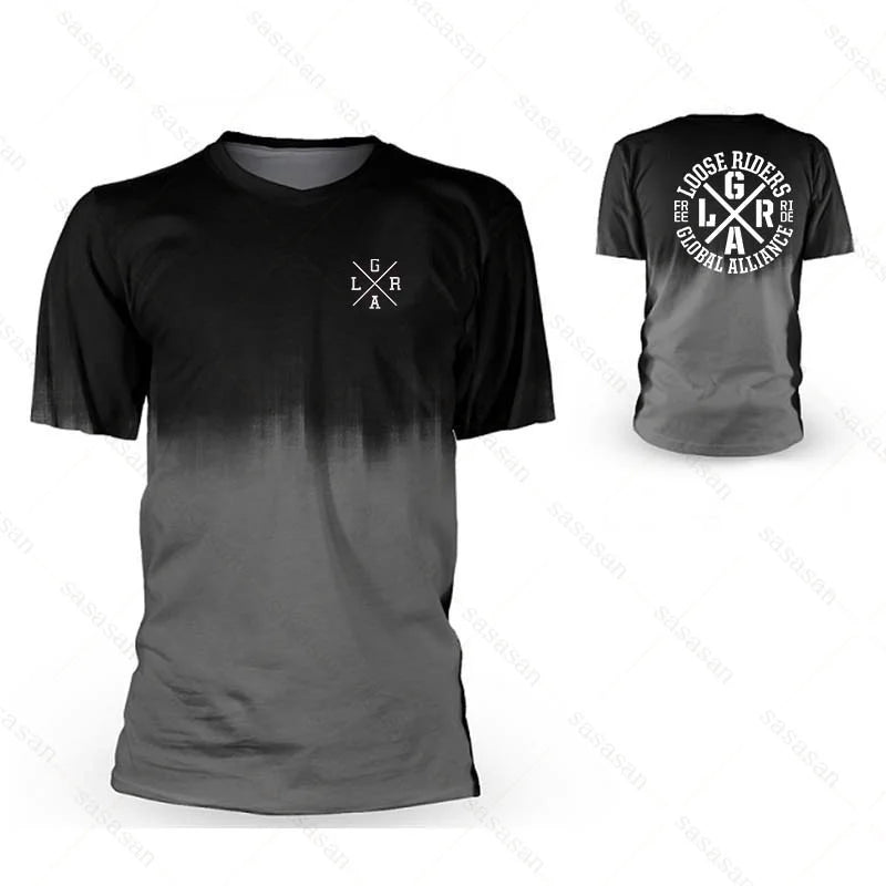 Motocross Loose Riders Short Sleeve Jersey MTB Mountain Bike Breathable Shirts DH BMX Enduro Men's Sweatshirts