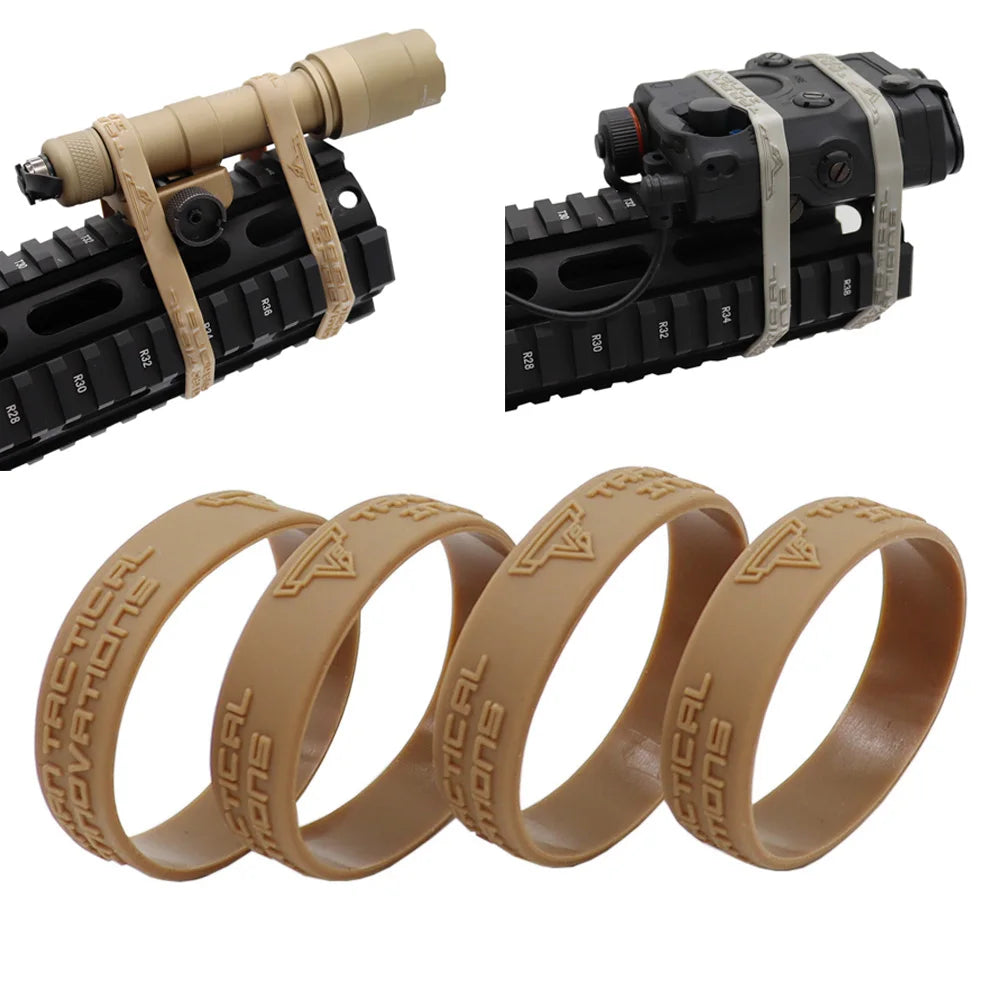 4PCS Tactical Airsoft Rubber Ring Multifunctional Binding Rubber Band Fixed Accessories For A2 PEQ15 NGAL Flashlight Laser Sight