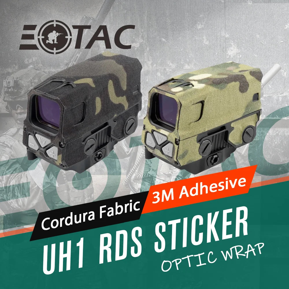 Tactical UH1RDS Red Dot Sight Wrap Camouflage Protection Sticker Airsoft Accessories