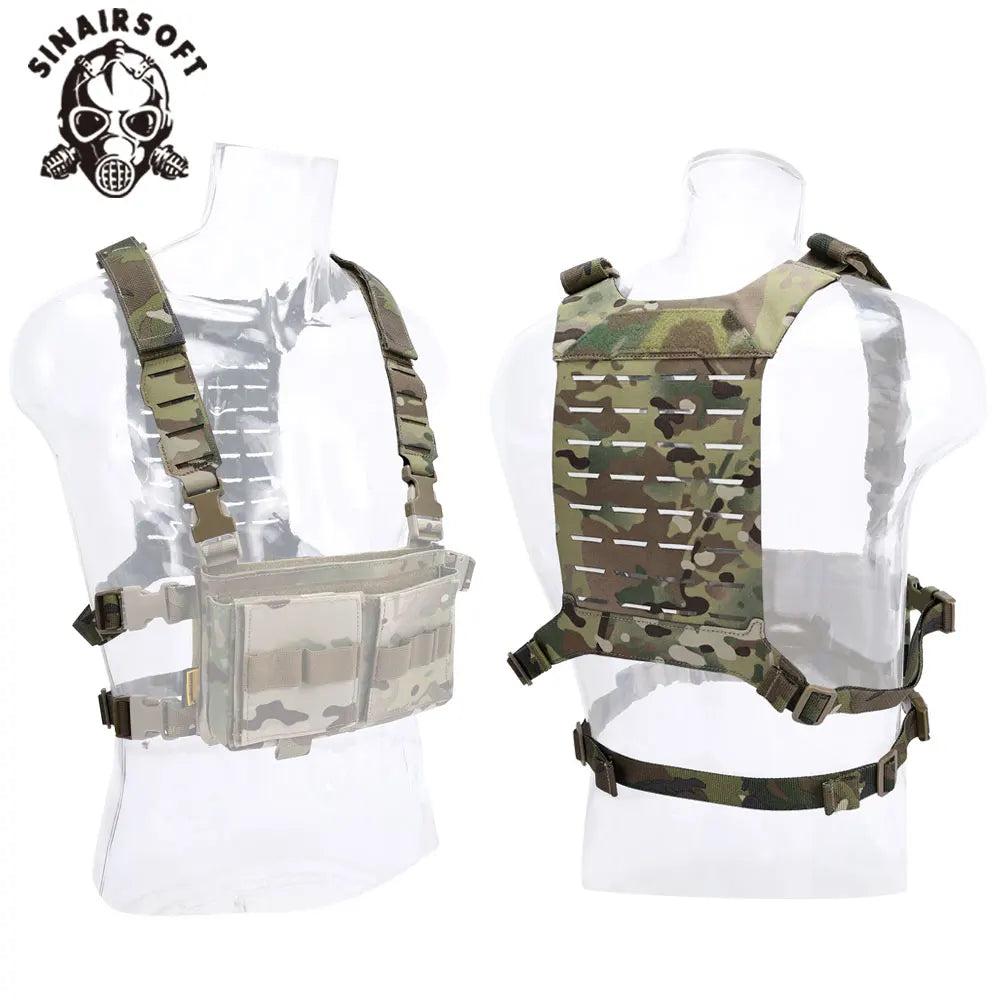 Tactical D3 SS MK Chest Rig Hunting Airsoft MOLLE Vest Chest Rig Strap Universal Vest Back Panel Equipment Accessories