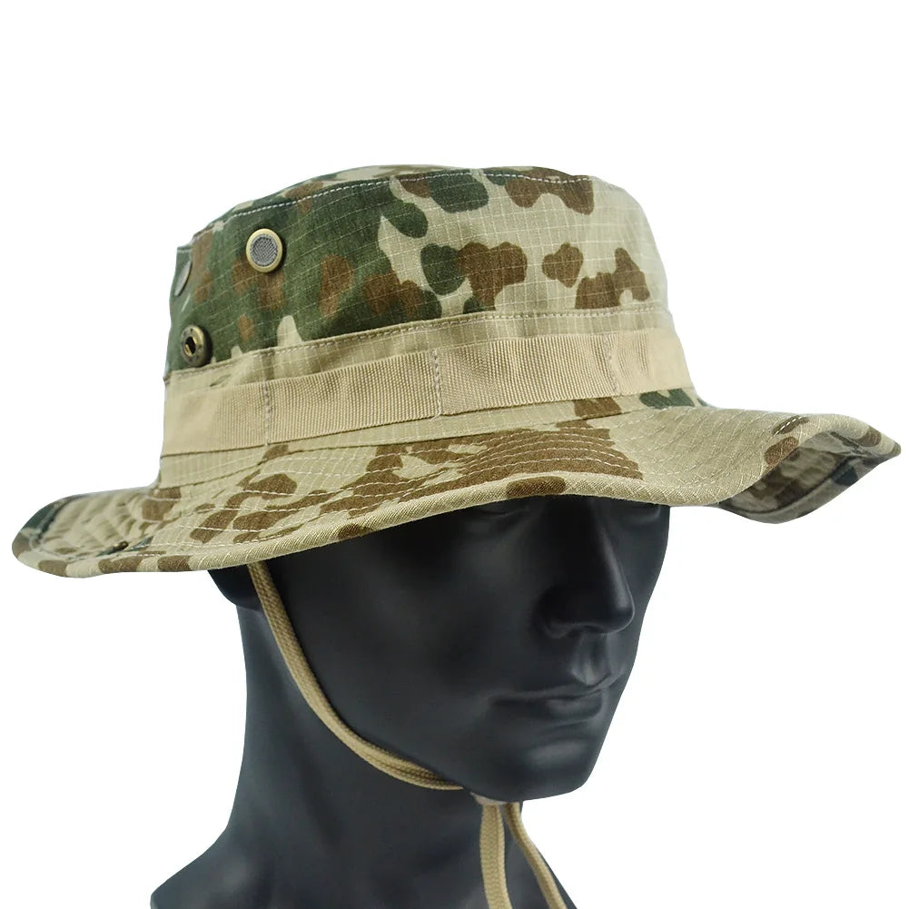 Tactical Airsoft  Sniper Camouflage Boonie Hats Nepalese Cap Militares Army Mens American Military Accessories A-tacs FG