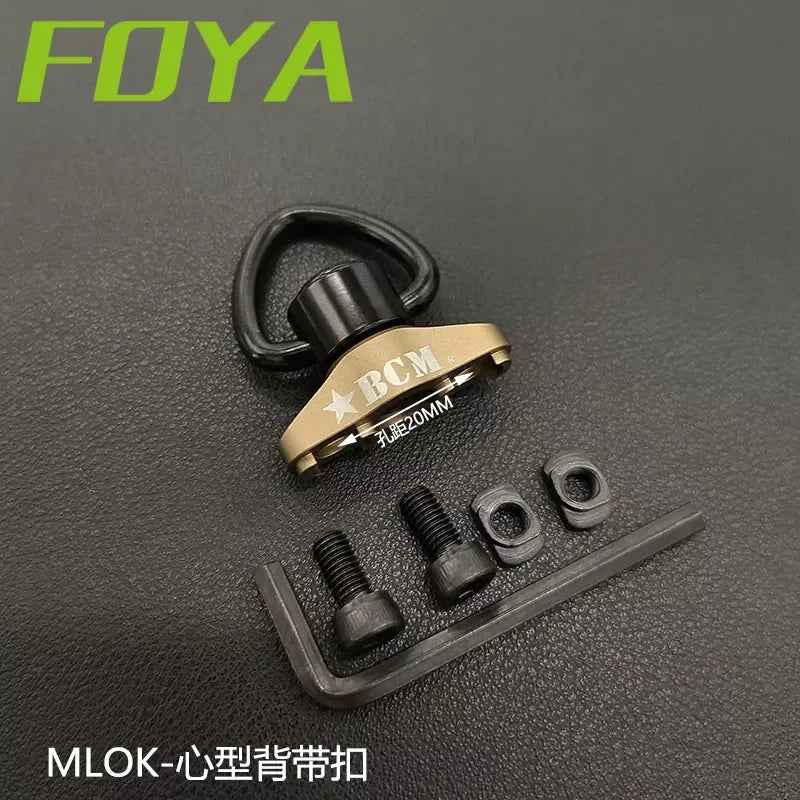 Tactical Metal MLOK QD Sling Mount M4 AR15 Mounted Base Swivel Strap Buckle Quick Release Button Airsoft Gun Hunting Accessories