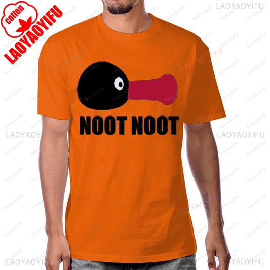 Noot Noot PINGU Internet Meme Funny Cartoon Graphic Printed T-shirt Harajuku Fashion Loose Multicolor Tshirt Summer Casual Tees