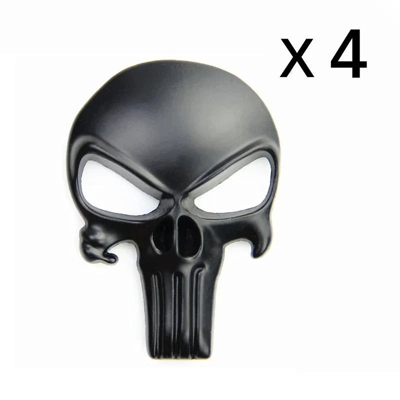 New Skull Metal Sticker for AR15 AR10 AK47 M4 M16 1911 USP M92 Glock G17 19 22 43x Airsoft Rifle Pistol Gun Hunting Accessories