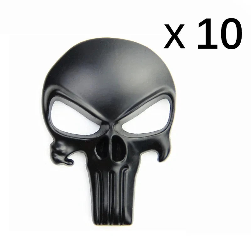 New Skull Metal Sticker for AR15 AR10 AK47 M4 M16 1911 USP M92 Glock G17 19 22 43x Airsoft Rifle Pistol Gun Hunting Accessories