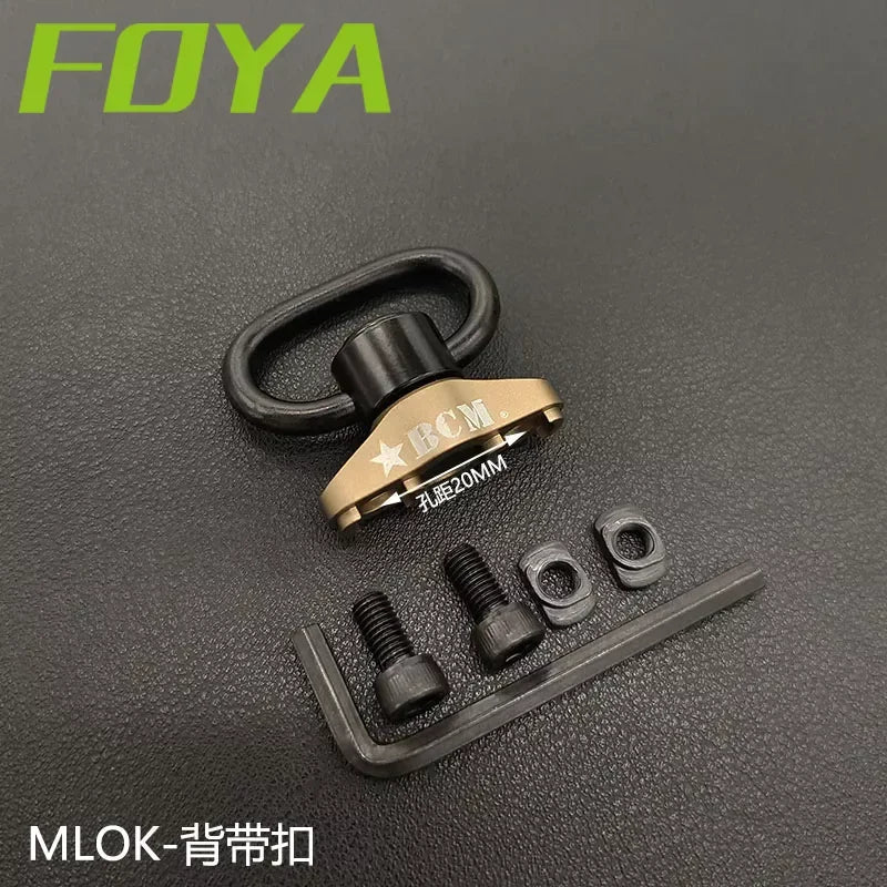Tactical Metal MLOK QD Sling Mount M4 AR15 Mounted Base Swivel Strap Buckle Quick Release Button Airsoft Gun Hunting Accessories
