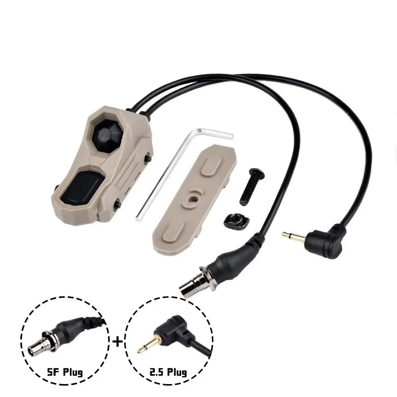 Tactical SF/2.5/3.5 Pressure Button Dual Function Remote Switch PEQ OGL NGAL DBAL M600 M300 Airsoft Scout Light Parts For 20MM