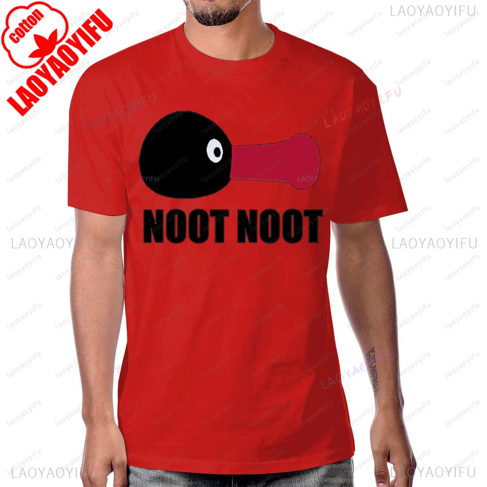 Noot Noot PINGU Internet Meme Funny Cartoon Graphic Printed T-shirt Harajuku Fashion Loose Multicolor Tshirt Summer Casual Tees