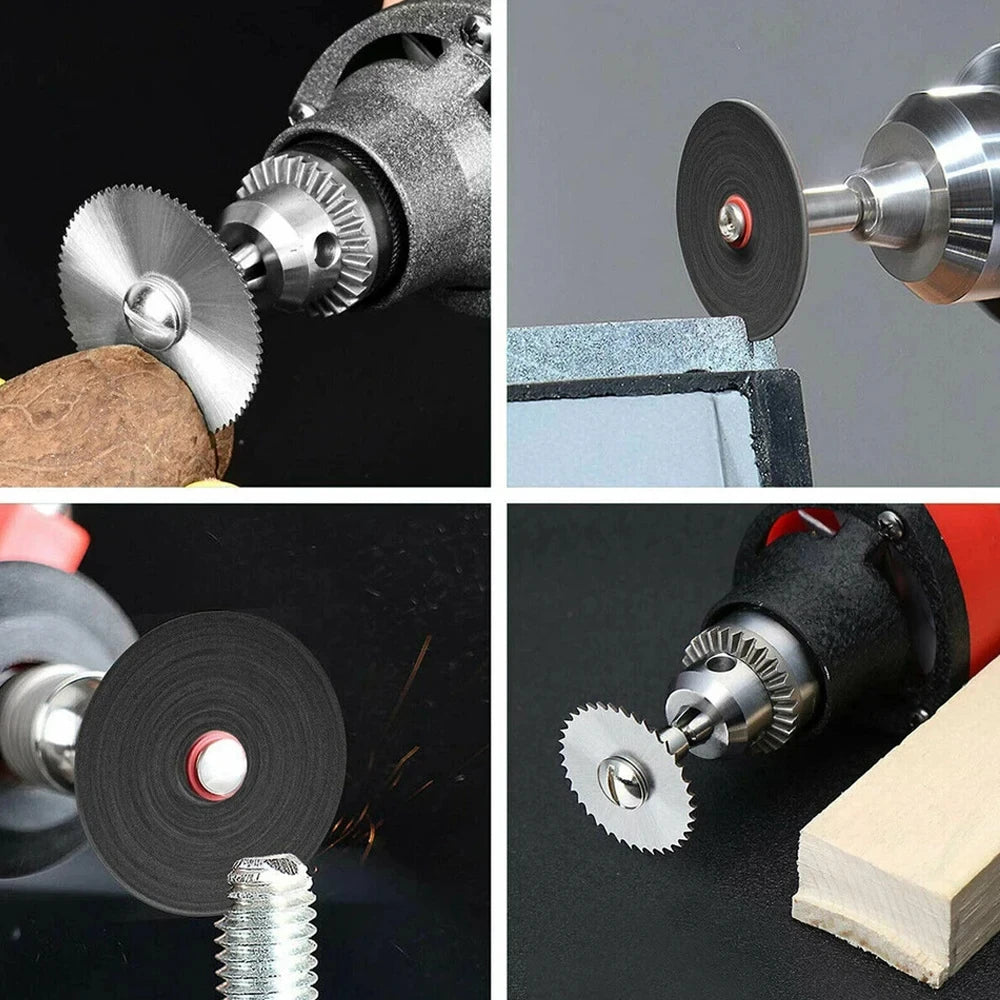31pc Diamond Cutting Discs HSS Circular Saw Mini Drill Rotary Tool Multi-Size Blades for Cutting Metal, Wood, Stone, PVC