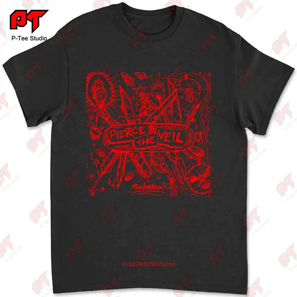Pierce The Veil T Shirt Metal Music Ptv Misadventures Cotton Xs To 5Xl JZC8