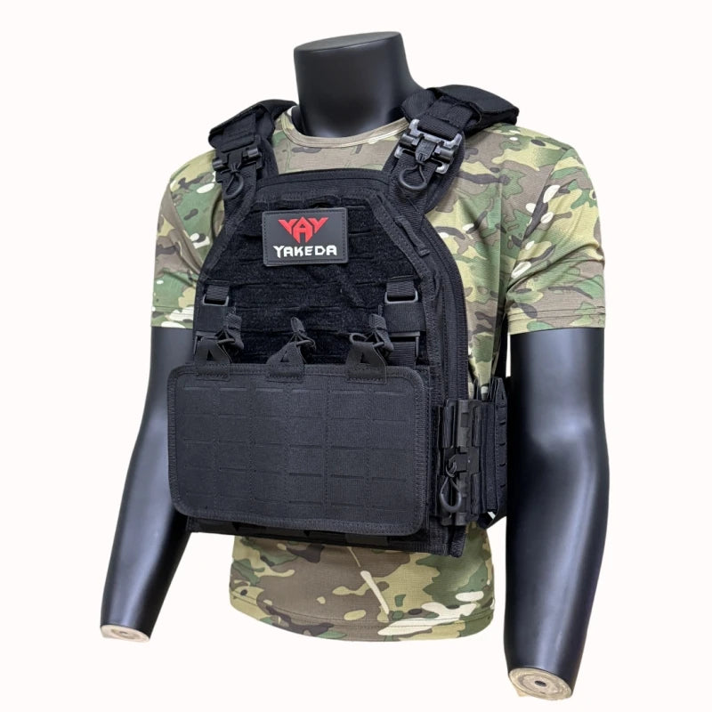 YAKEDA Tactical Vest 6094 - Durable Outdoor Hunting Vest with Molle Webbing, Adjustable Fit, Lightweight for Airsoft & Survival