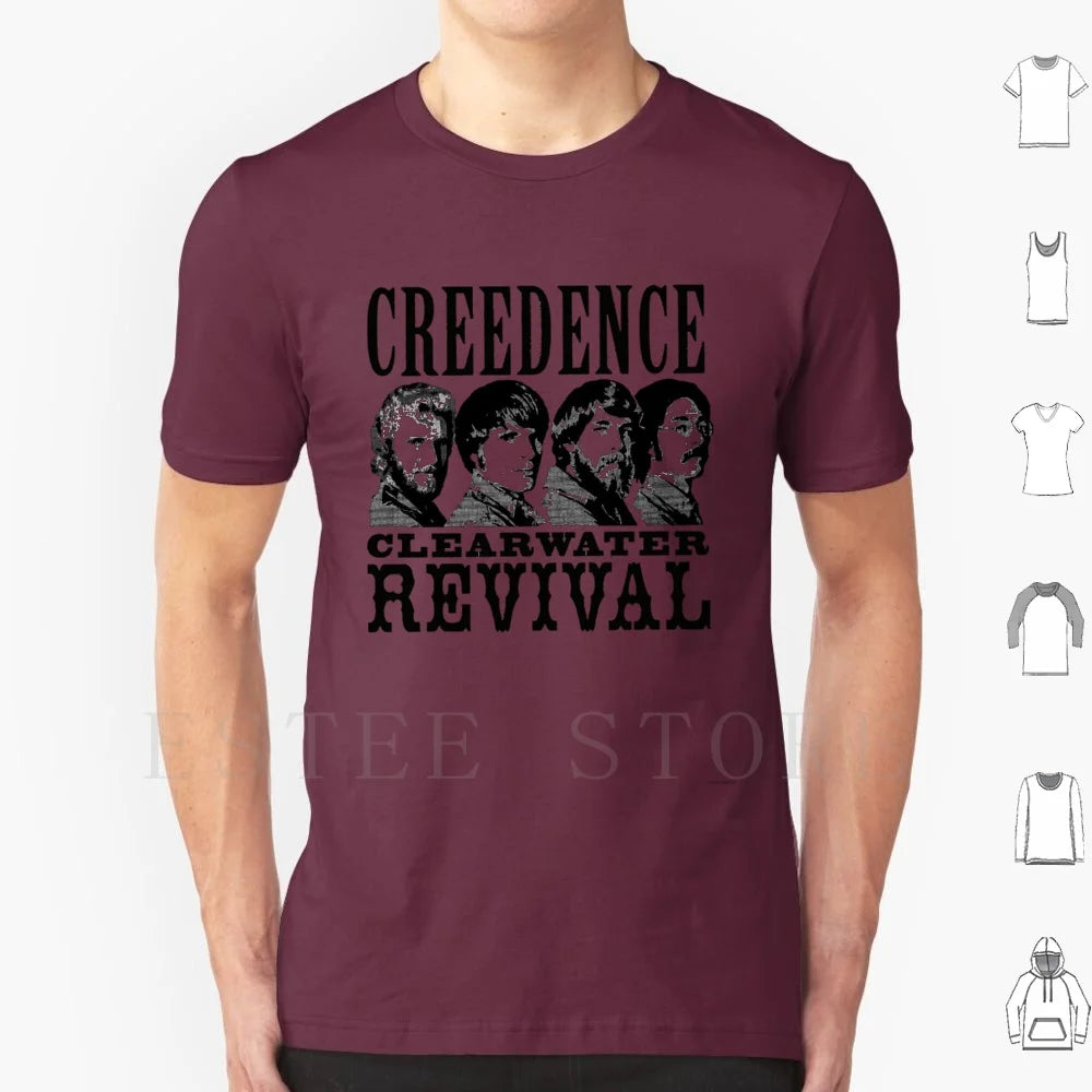 Untitled T Shirt Cotton Men DIY Print Credence Ccr Credence Clearwater Revival Vintage Studio Retro Music Deadhead Vinyl Tape