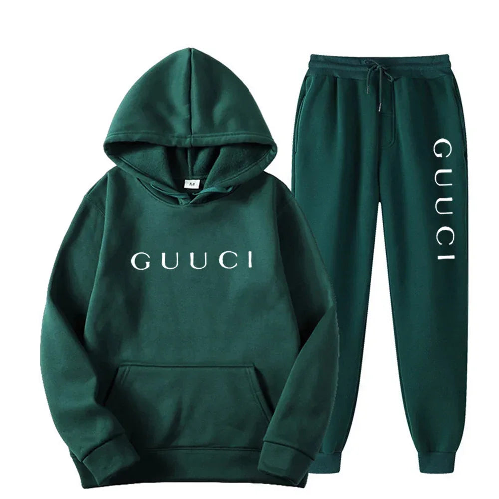 Fashion men's casual sports set Spring and Autumn 2025 new casual men's and women's hoodie + jogging pants two-piece set