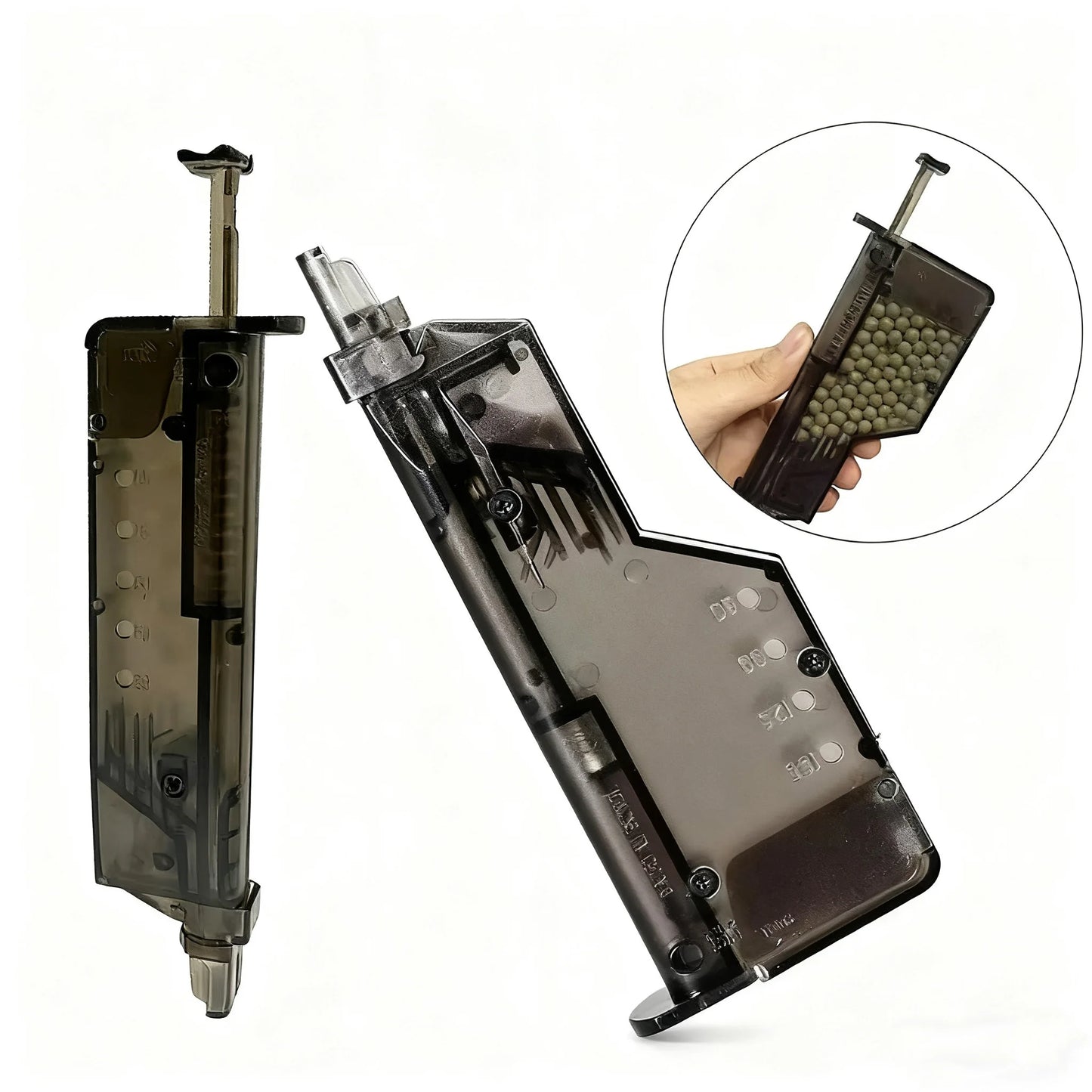Plastic Bb Speed Loader 100/200 Rounds Airsoft War Game Tactical Magazine Refiller Paintball Hunting Equipment Accessories