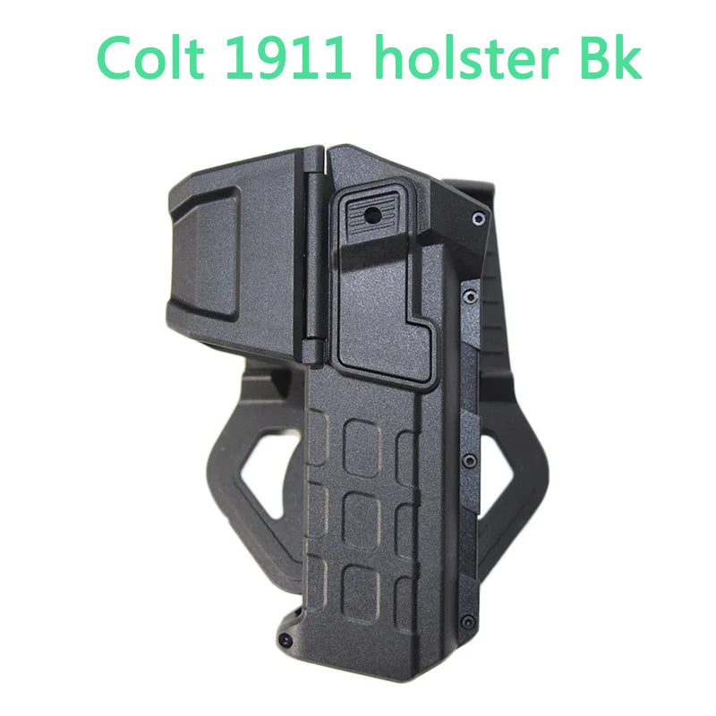 Movable Gun Holsters for Colt 1911 Glock 17 18 Airsoft Pistol Gun Holster Fit Flashlight or Laser Mounted Right Hand with Sling