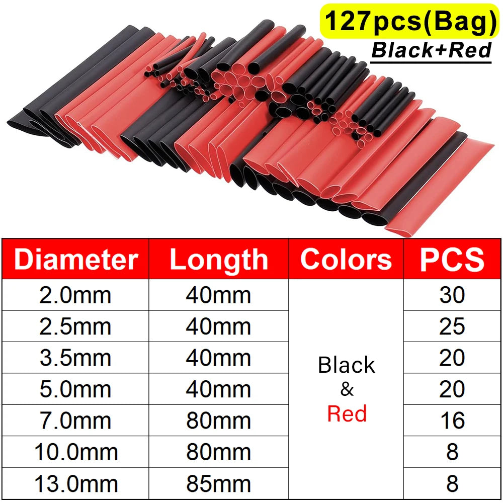 Heat Shrink Tube Kit Thermoresistant Tubing Heat Shrink Wire Wrapping Electrical Connection Cable Insulation Sleeved Protecter