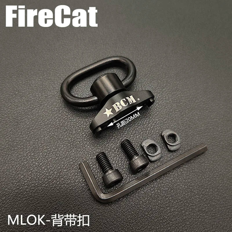 Airsoft Tactical Metal QD Sling Mount for MLOK Rail Quick Release Steel Push Button Attachment Points Hunting Gun Accessories
