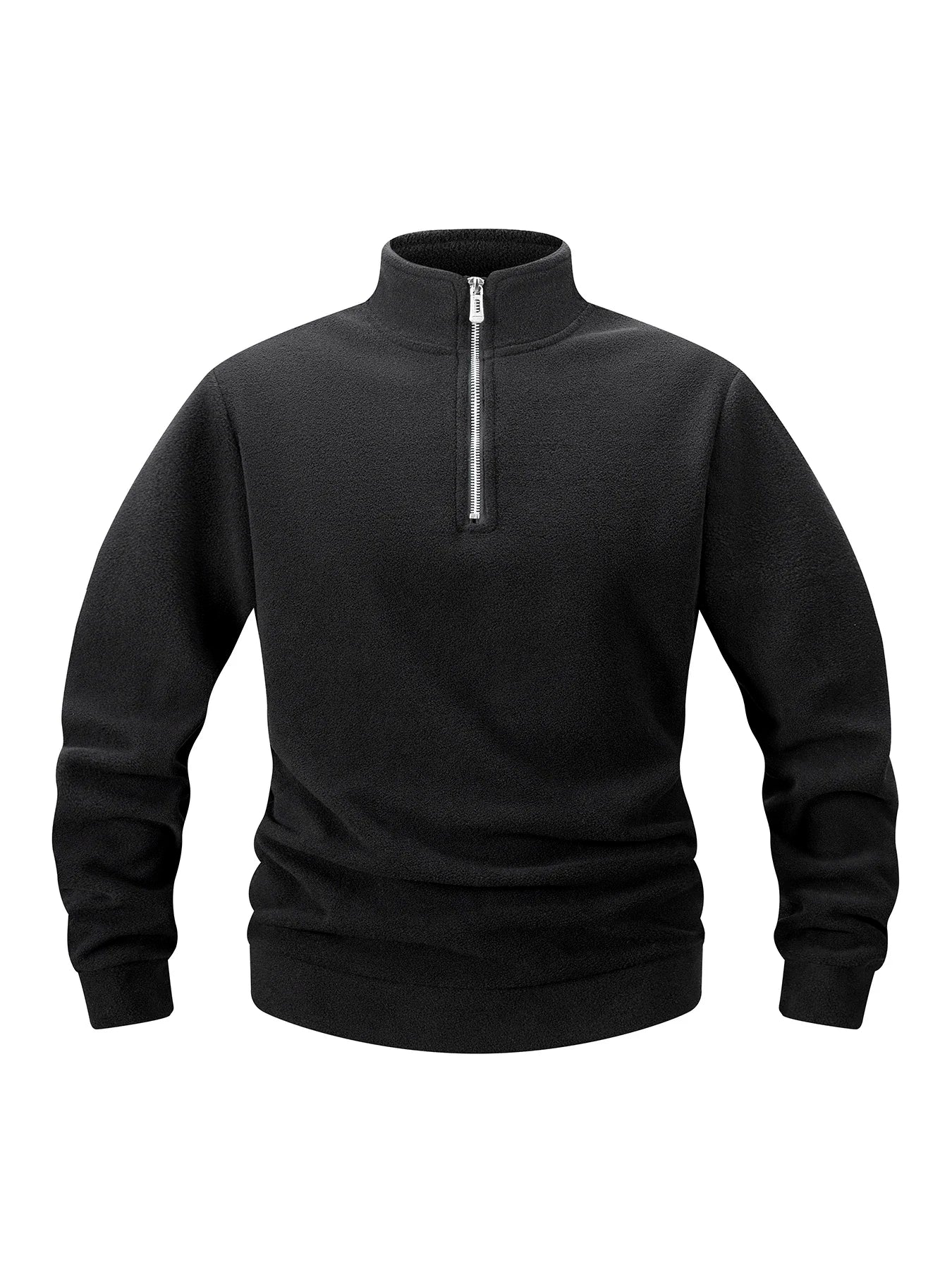 Men's Fleece Half Zipper Pullover Autumn Thicken Warm Sweatshirts Stand Up Collar Loose Casual Long Sleeve Sportswear Clothing