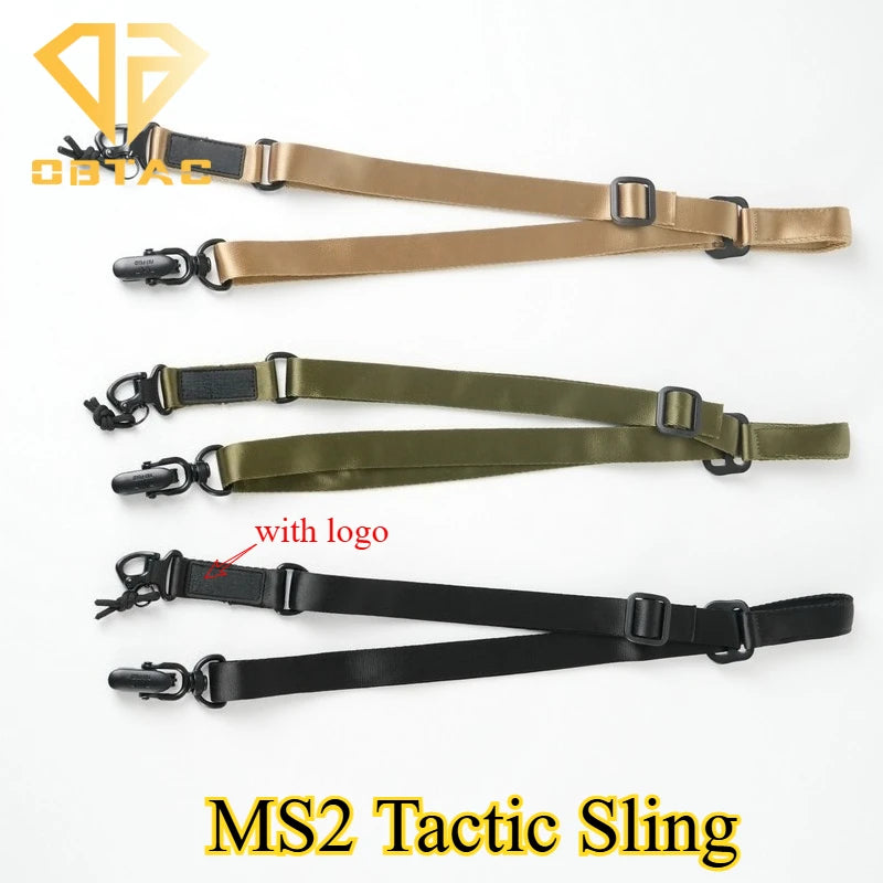 MS2 MS3 MS4 Airsoft Tactical Rifle Sling 2 Point Quick Detach Nylon Adjustable Strap Fit Outdoor Shooting Hunting Accessories