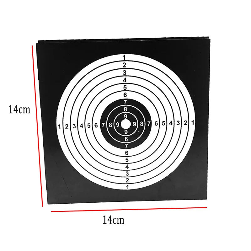 Tactical Shooting Target 14CM Metal Target Box 100PCS Aim Paper Sheets for Gun Rifle Airsoft Shooting Practice Accessories
