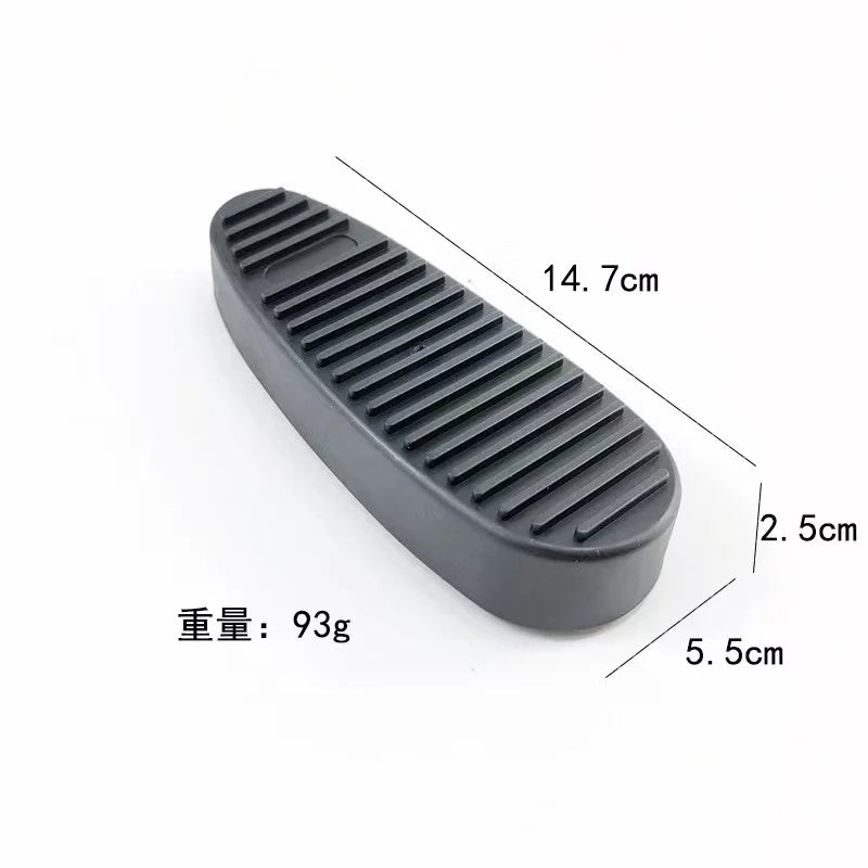 LesGo Rubber AR15 Recoil Pad Ribbed Stealth Buttpad Slip-on Buttstock for Hunting Rifle Gun Butt Protector Extension