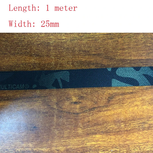 Tactical Webbing DIY Webbing Strap Gear Airsoft Multicam Molle Backpack Strap Belt Accessories 1Meter Width 2.5cm