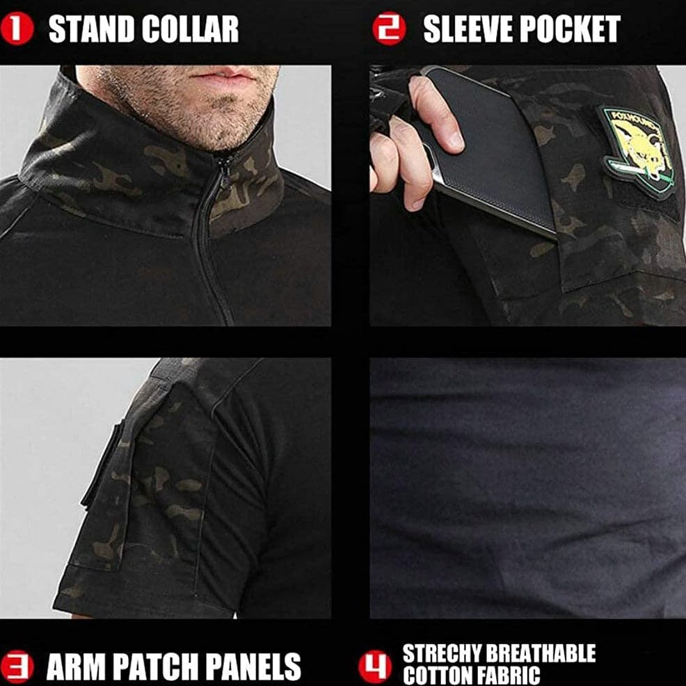 Men's Comfortable Breathable Summer Combat T-shirt-1