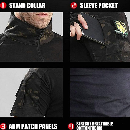 Men's Comfortable Breathable Summer Combat T-shirt-1