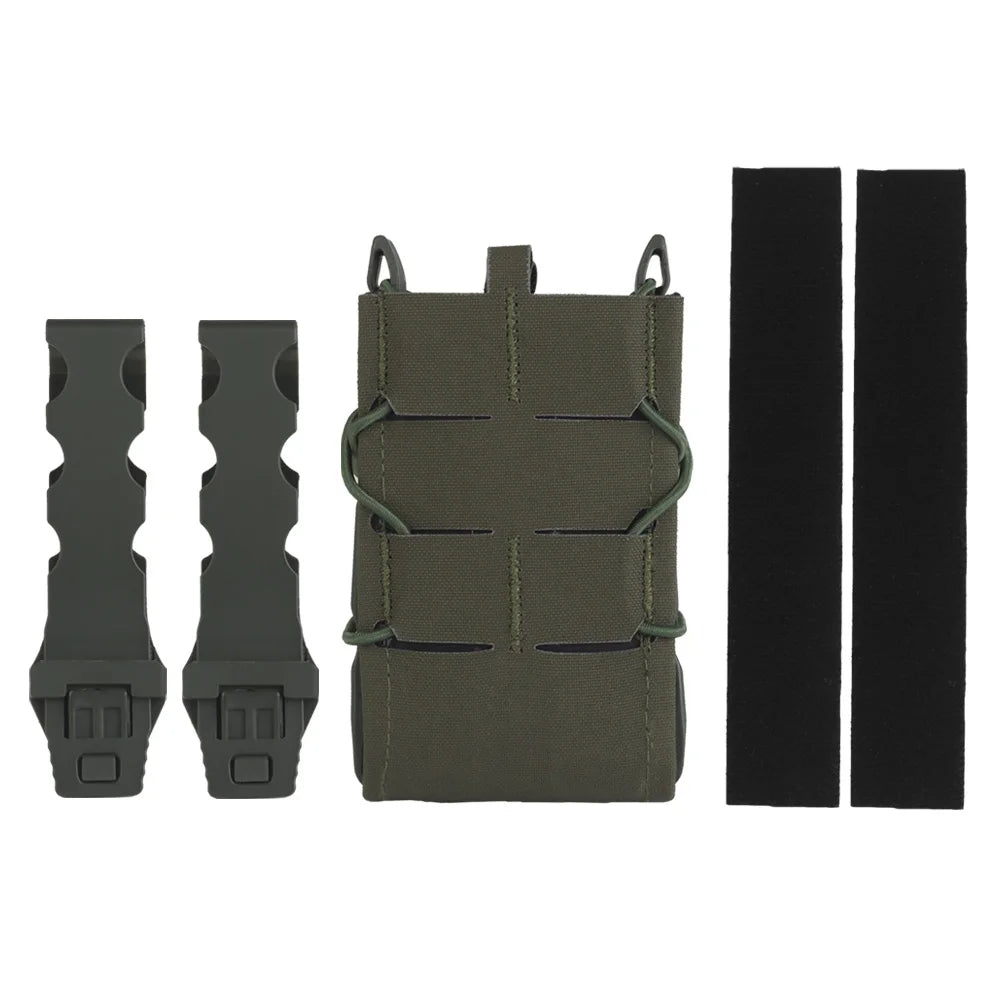 Tiger Magazine Pouch Full Size Quick Release 5.56/7.62MM M4 AK AR15 Single Mag Bag for Hunting Vest Airsoft Molle Waist Belt