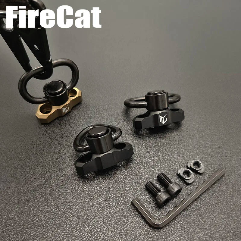 Airsoft Tactical Metal QD Sling Mount for MLOK Rail Quick Release Steel Push Button Attachment Points Hunting Gun Accessories