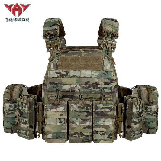 YAKEDA 6094 Tactical Vest Outdoor Hunting Plate Carrier,Quick Release Protective Adjustable Vest Airsoft Carrier