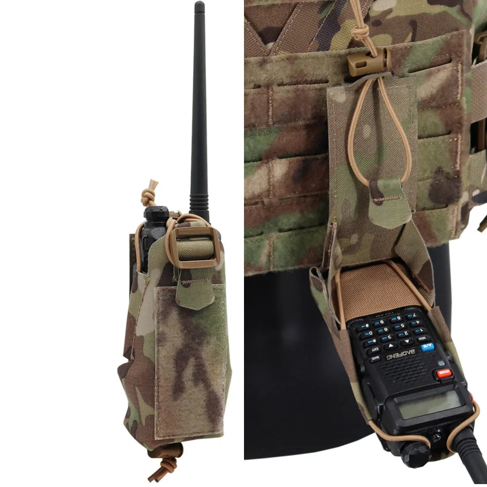 Tactical Gridlok Radio Pouch BAOFENG/POFUNG UV5R UV82 Walkie Talkie Bag Molle Intercom Pouch For Hunting Airsoft