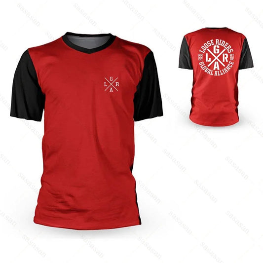 Motocross Loose Riders Short Sleeve Jersey MTB Mountain Bike Breathable Shirts DH BMX Enduro Men's Sweatshirts