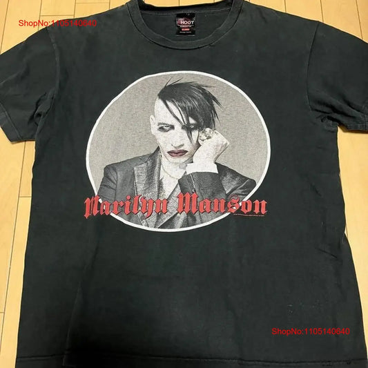 2004 Marilyn Manson World Tour T Shirt Shoot Band Visiting Japan Xl Akimoto Ko vintage Washed Comfortable streetwear Casual